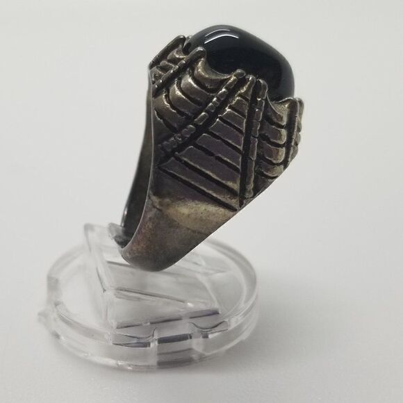 Gold Black Onyx Ring  - Picture 6 of 6